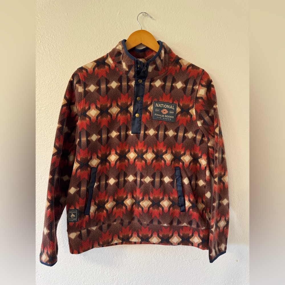 Pro Rodeo Fleece Pullover, Multi Colored, Size Medium
